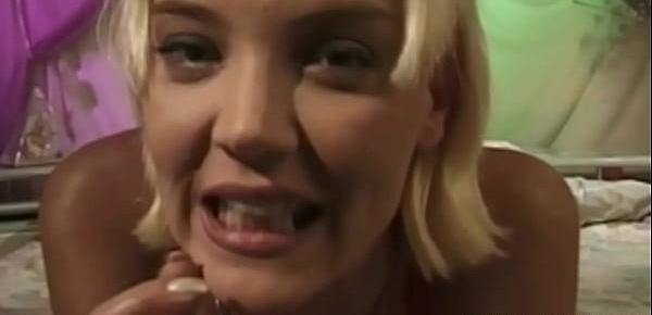  Blonde Wife Inserting Her Dildo Deep Playing Alone